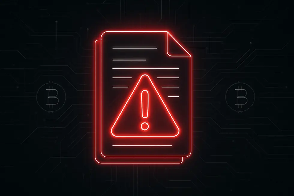 Documento digital técnico típico de projetos de criptomoeda.