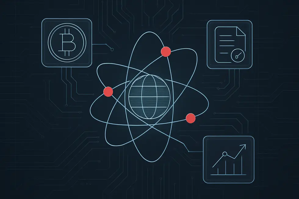 Representa&ccedil;&atilde;o visual dos principais elementos da tokenomics em um ecossistema digital.
