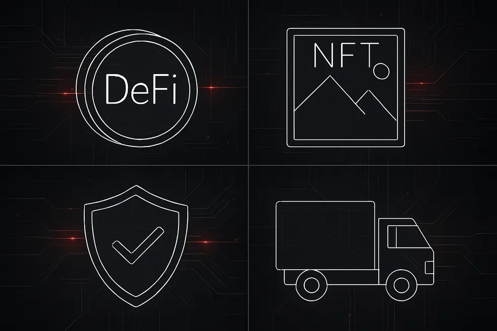 Ilustra&ccedil;&atilde;o mostrando dois &iacute;cones digitais acordando, simbolizando contratos inteligentes.